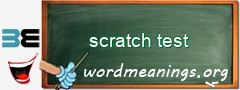 WordMeaning blackboard for scratch test